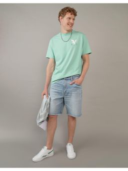 American Eagle - Men Blue Easy Flex 9 Inches Loose Denim Shorts