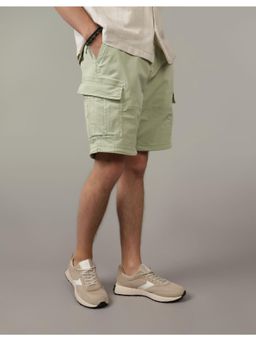 American Eagle - Men Green Flex 9 Inches Relaxed Cargo Shorts
