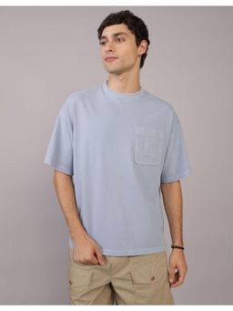 American Eagle - Men Blue Ae Oversized Pocket T-Shirt
