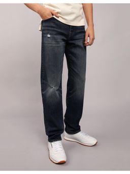 American Eagle - Men Navy Blue Airflex Original Straight Jeans