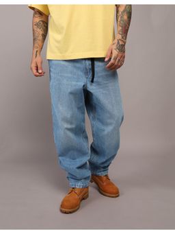 American Eagle - Men Blue Belted Loose Jeans