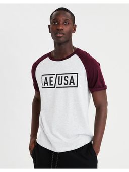 American Eagle - Men Red Blended Fabric Graphic Printed Crew Neck T-Shirt