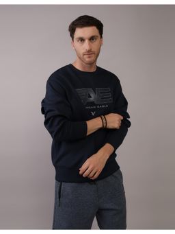 American Eagle - Men Navy 24/7 Crew Neck Sweatshirt
