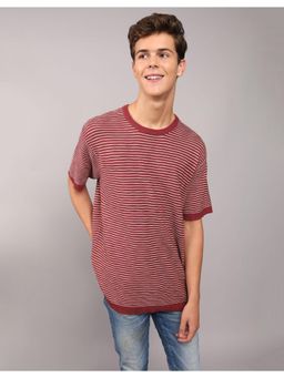 American Eagle - Men Red Short-Sleeve T-Shirt