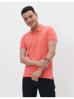 American Eagle - Men Pink Slim Fit Flex Pique Polo Shirt