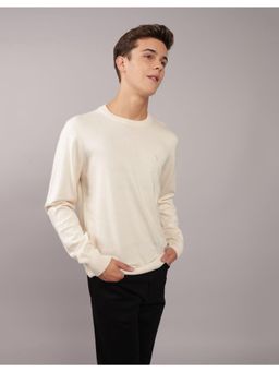American Eagle - Cream Crew Neck Sweater