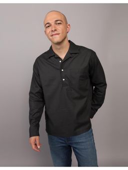 American Eagle - Ae Long-Sleeve Linen-Blend Popover Casual Shirt