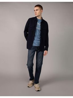 American Eagle - Men Navy Blue Fireside Flannel Shirt