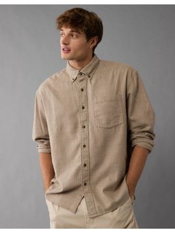 American Eagle - Men Brown Fireside Flannel Shirt