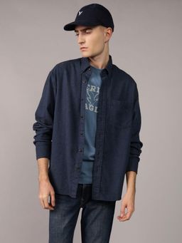 American Eagle - Men Blue Fireside Flannel Shirt