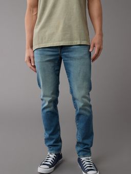 American Eagle - Blue Solid Regular Fit Jeans