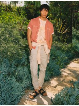 American Eagle - Men Beige Flex Slim Lived-In Cargo Pant