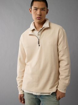 American Eagle - Beige Self Design Oversized Fit T-Shirt
