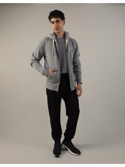 American Eagle - Men's Grey Icon Full-Zip Hoodie