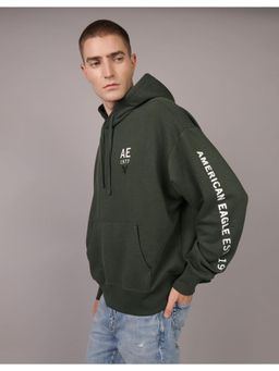 American Eagle - Men's Green Logo Hoodie
