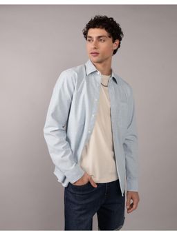 American Eagle - Men Blue Slim Fit Printed Button-Up Shirt