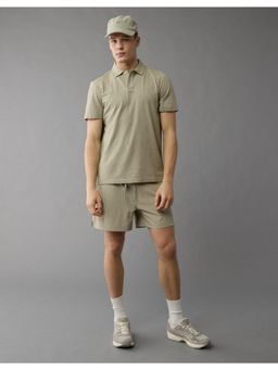 American Eagle - Men Grey Logo Club Polo T-shirt