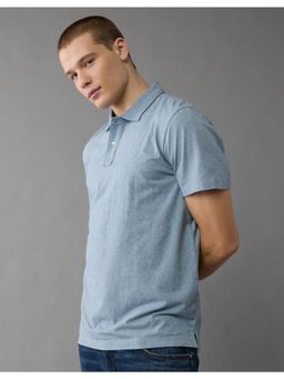 American Eagle - Men Blue Logo Club Polo T-shirt