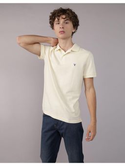 American Eagle - Men Yellow Slim Fit Flex Pique Polo T-shirt