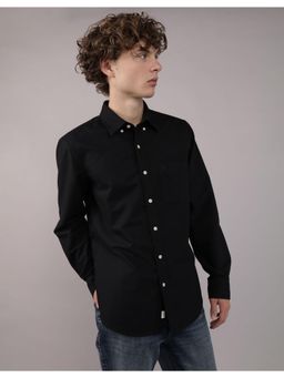 American Eagle - Men Black Slim Fit Everyday Oxford Button-Up Shirt