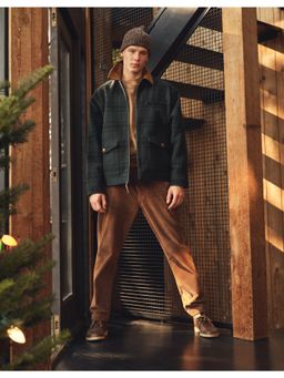 American Eagle - Men Brown Corduroy Pull-On Athletic Fit Easy Trouser