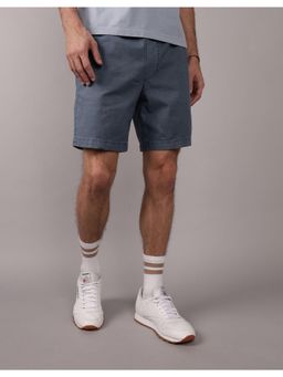 American Eagle - Men Blue Linen Blend Printed Shorts