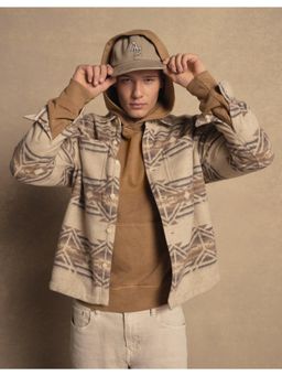American Eagle - Men Beige Printed Shacket