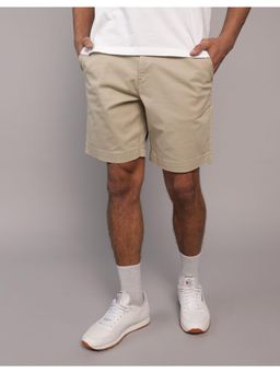 American Eagle - Men Khaki 9 Flex Lived-In Khaki Shorts