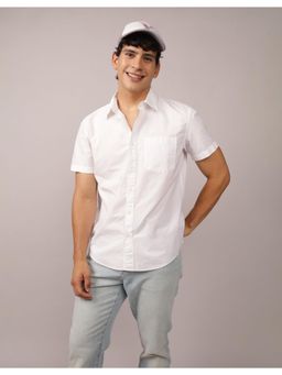 American Eagle - Men White Poolside Button-Up Shirt
