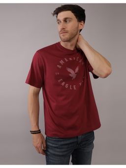 American Eagle - Men Maroon Printed T-Shirt