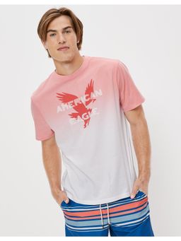 American Eagle - Men Pink Ombre T-Shirt