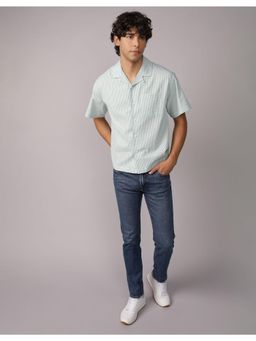 American Eagle - Men Green Printed Button-Up Pool Side Casual Shirt