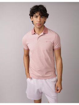 American Eagle - Men Pink Solid Polo T-Shirt