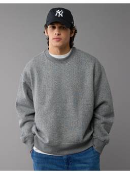 American Eagle - Men Blue Heavyweight Fleece Sweatshirt