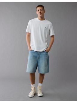 American Eagle - Men White Solid T-Shirt