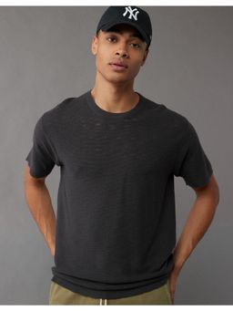 American Eagle - Men Black Solid T-Shirt