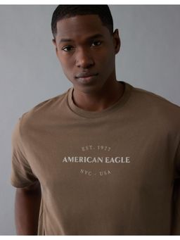 American Eagle - Men Brown Printed T-Shirt
