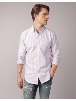 American Eagle - Men Lavender Everyday Slim Oxford Button-Up Shirt