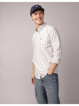 American Eagle - Men Desert White Everyday Slim Oxford Button-Up Shirt