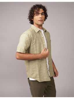 American Eagle - Men Olive Poolside Button-Up Shirt