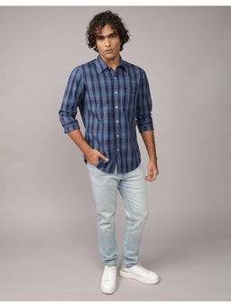 American Eagle - Men Brilliant Blue Slim Fit Everyday Button-Up Shirt