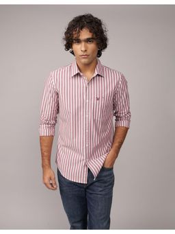 American Eagle - Men Red Sprinkle Slim Fit Everyday Button-Up Shirt