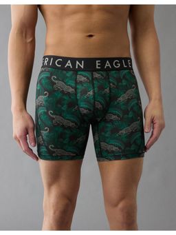 American Eagle - Mens Black Charcoal Cougar 6 Flex Boxer Brief