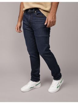 American Eagle - Men Navy Blue Solid Regular Fit Casual Jeans