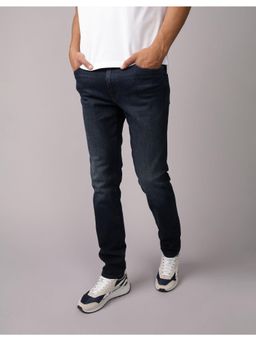 American Eagle - Men Navy Blue Solid Regular Fit Casual Jeans