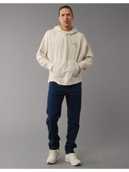 American Eagle - Men Navy Blue Solid Regular Fit Casual Jeans