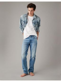 American Eagle - Men Blue Solid Regular Fit Casual Jeans