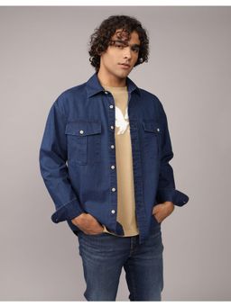 American Eagle - Men Navy Blue Shirt