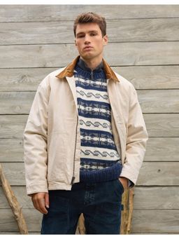 American Eagle - Men Natural Beige Canvas Barn Jacket