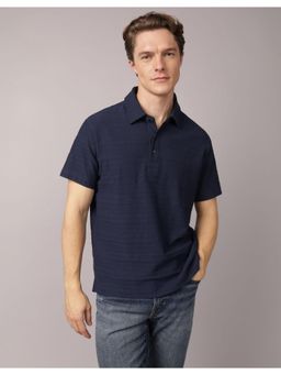 American Eagle - Men Navy Blue Polo T-Shirt